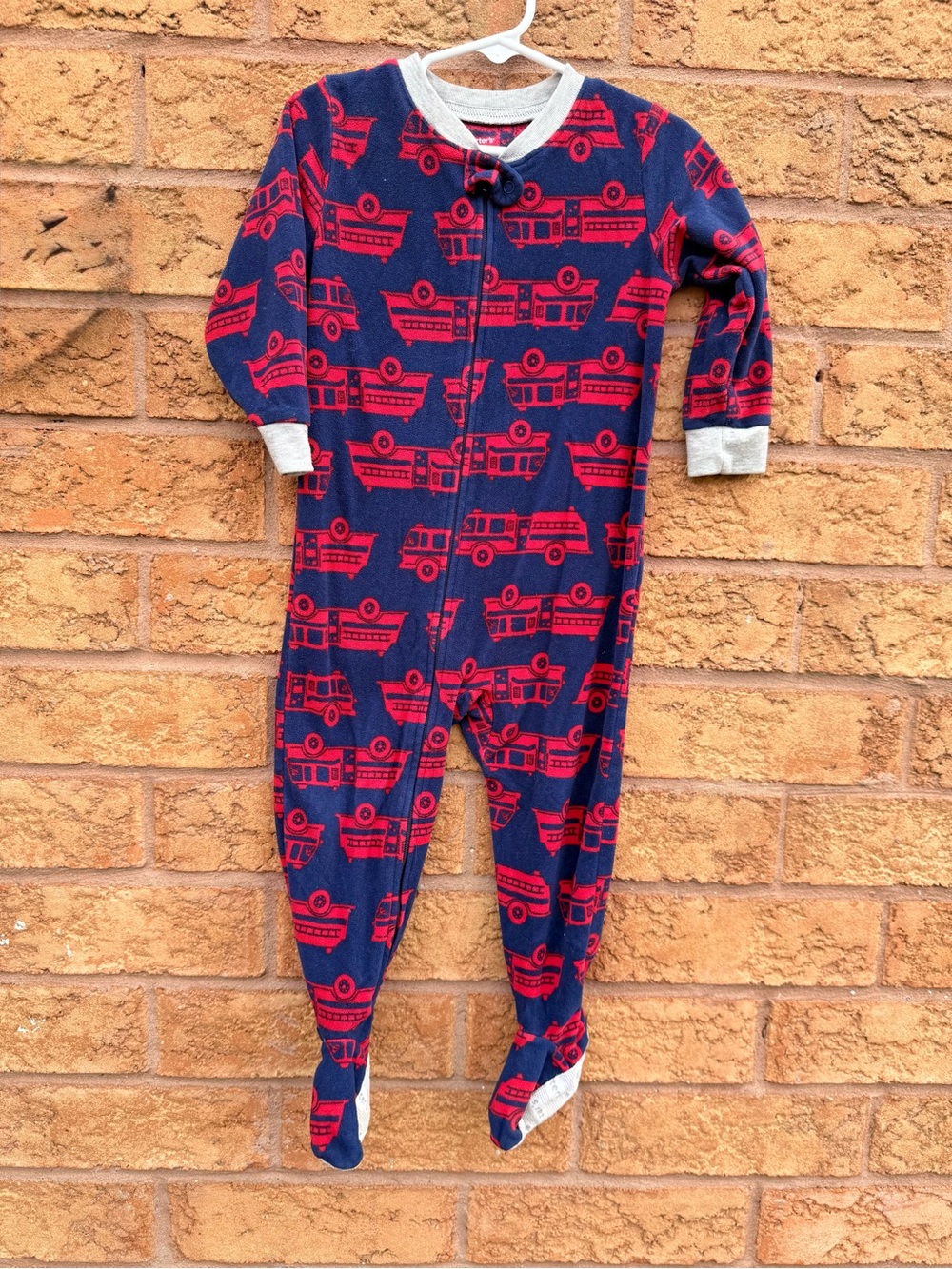 🌿10/$25 • Carters Firetruck Print Fleece Footed Zip Sleeper
